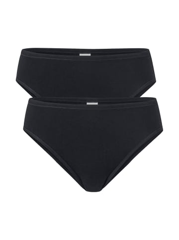 Hessnatur Slip regular cut im 2-er Pack in schwarz