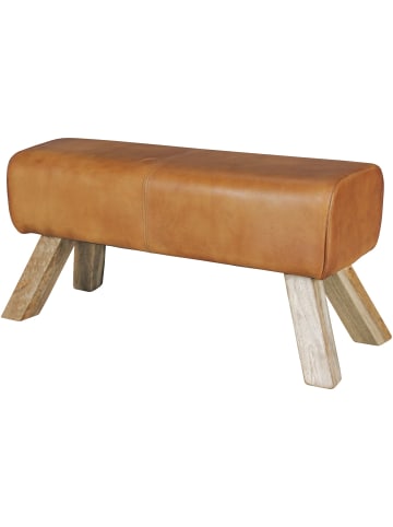 FineBuy Sitzbänk in Braun / Mango / 90x30x43