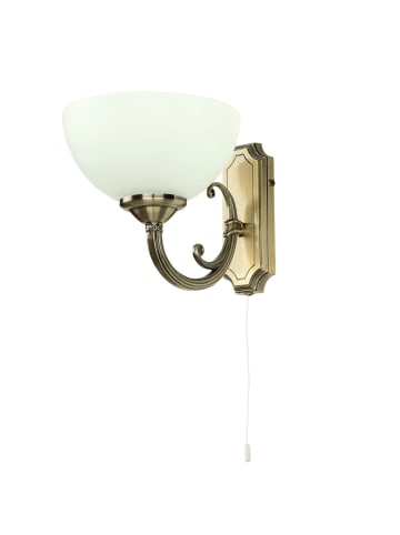 Licht-Erlebnisse Wandlampe (B)17.5 x (H)18 cm in Bronze Weiß
