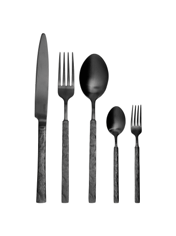 Beliani 30-tlg Besteck Set BIGOLI in Schwarz
