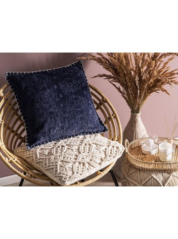 Beliani 2er-Set Dekokissen MELUR in Blau