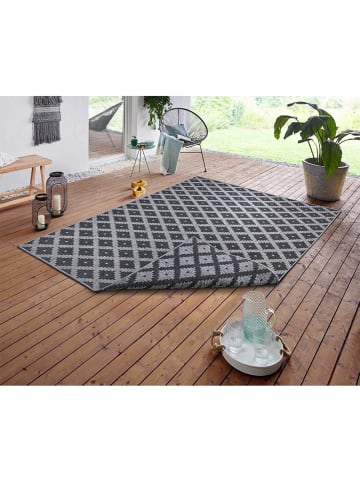 NORTHRUGS In- & Outdoor Wendeteppich Nizza Schwarz Silber