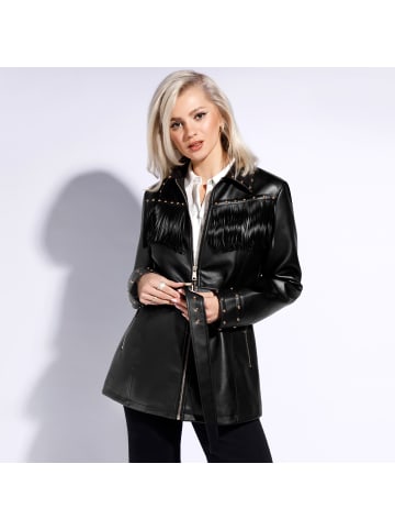 Wittchen Stylish eco leather jacket, woman in Black