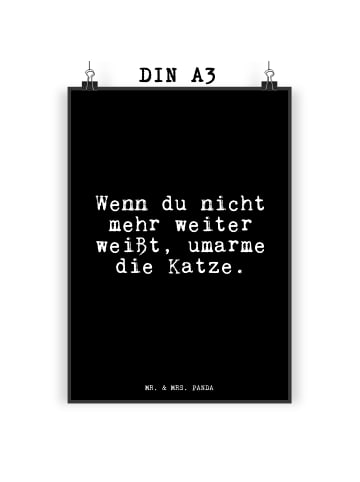 Mr. & Mrs. Panda Poster Wenn du nicht mehr... mit Spruch in Schwarz