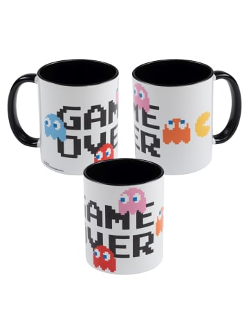 BANDAI Pac-Man Tasse Game Over Kaffeetasse Becher Kaffeebecher 320 ml in schwarz/weiß