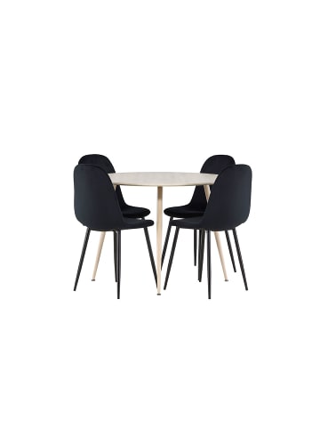 ebuy24 Essgruppe Plaza (5-teilig) Whitewash 100 x 100 cm