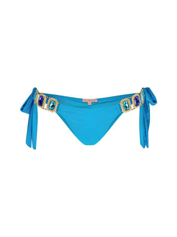 Moda Minx Bikini Hose Boujee Tie Side Brazilian in Sky Blue Shimmer