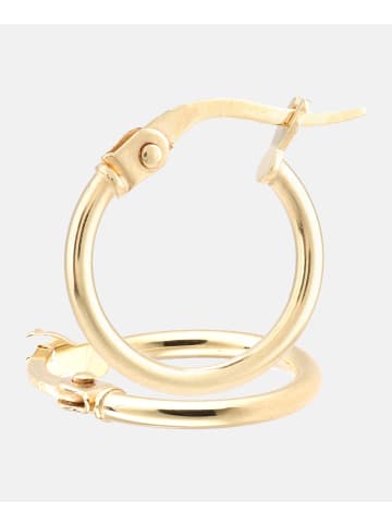 Diamant L'éternel Creolen aus 375 Gelbgold