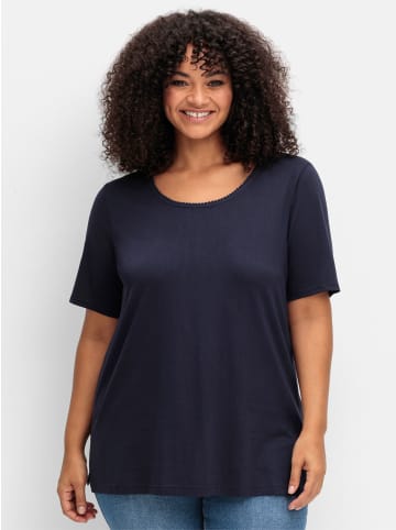 sheego T-Shirt in tiefblau