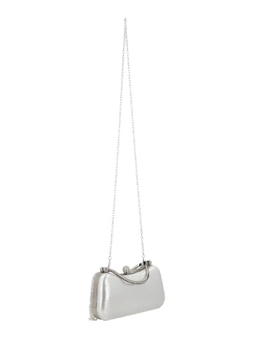 faina Women Top-Handle Bag With Rhinestones in Silver