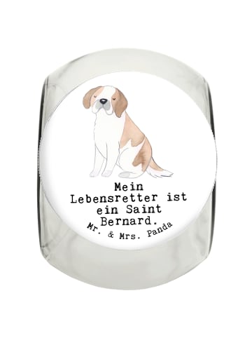 Mr. & Mrs. Panda Leckerli Glas Saint Bernard Lebensretter mit Sp... in Weiß
