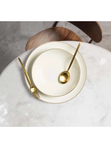 Seltmann Weiden 18er Set Teller-Set Savona Goldlinie creme in creme