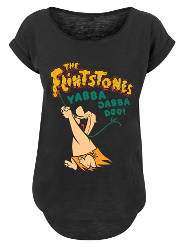 F4NT4STIC Long Cut T-Shirt Die Familie Feuerstein in schwarz