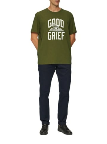 S. Oliver Print T-Shirt für Herren in uni