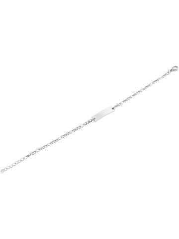 Adeliás Unisex Armband – Panzerarmband aus Edelstahl 18 cm in silber