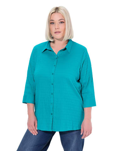 Ulla Popken Hemdbluse in tiefes aqua