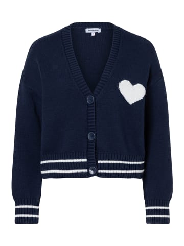 More & More kurze Langarm-Strickjacke in dark blue