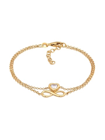 Elli Armband 925 Sterling Silber Herz, Infinity in Gold