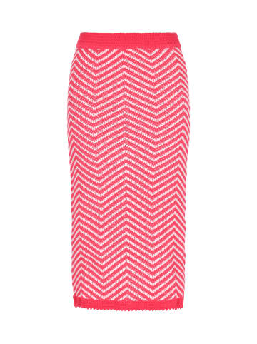 IZIA Skirt in fuchsia white