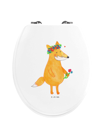 Mr. & Mrs. Panda Toilettensitz Fuchs Blumen ohne Spruch in Weiß