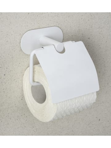 Wenko Toilettenpapierhalter OREA SHINE in Weiße Matte, (B) 16 x (H) 12,5 x (L) 7 cm