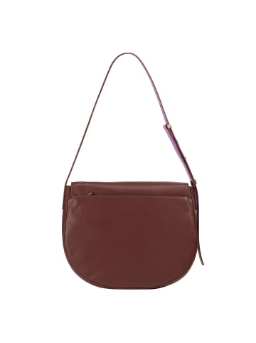 DuDu Formentera Schultertasche Leder 34 cm in chocolate brown