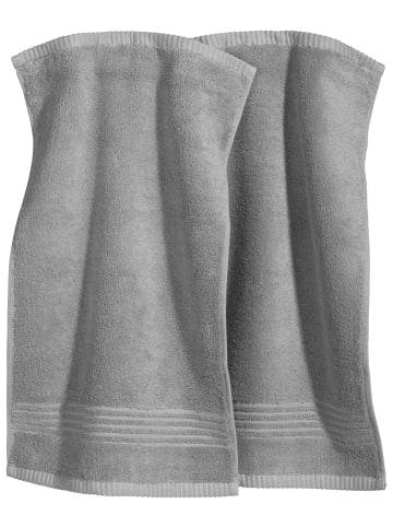 Erwin Müller Frottier Gästetuch 2er-Pack Konstanz in silber