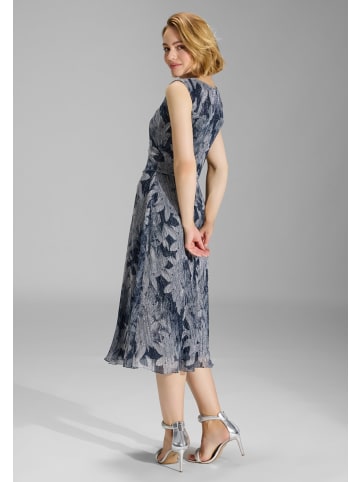 SWING Abendkleid in marine silber - 0001