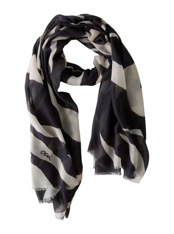 Oui Schal in black offwhite