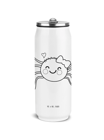 Mr. & Mrs. Panda Trinkflasche Spinne Agathe Freude ohne Spruch in Weiß