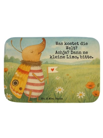Mr. & Mrs. Panda Badematte Nachtfalter Fähnchen Design mit Spruch in Weiß