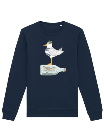 wat? Apparel Sweatshirt Möwe mit Hut in Dunkelblau