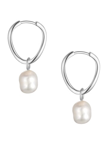 Glanzstücke München Ohrringe aus Sterling Silber mit Süßwasser-Zuchtperle in weiß