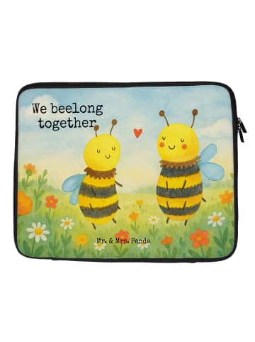 Mr. & Mrs. Panda Notebook Tasche Biene Verliebt Design mit Spruch in Weiß