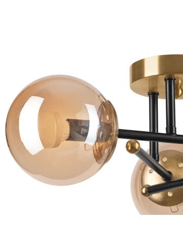 Licht-Erlebnisse Deckenlampe (B)39 x (L)39 x (H)19 cm in Gold Schwarz