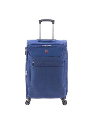 Gladiator 2000 4 Rollen Trolley 68 cm mit Dehnfalte in blue