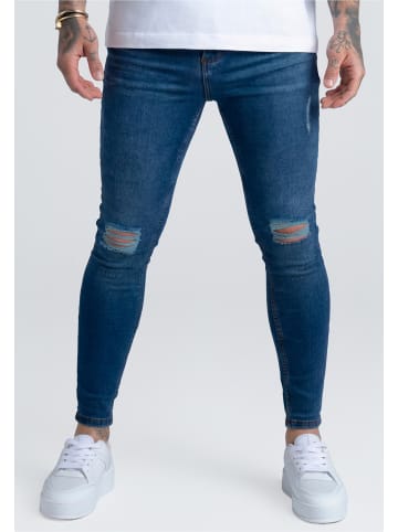 SikSilk Skinny Fit in washed mid blue