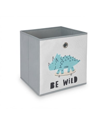 relaxdays 3 x Kinder Aufbewahrungsboxen "Dino" in Bunt - (B)30 x (H)30 x (T)30 cm