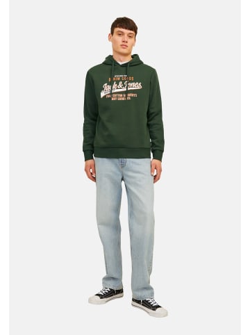 Jack & Jones Hoodie 'Logo' in dunkelgrün