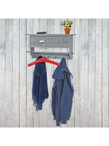 MCW Garderobe C49 mit 5 Schubladen im Shabby-Look, Shabby Look, grau