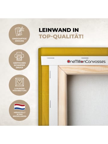 MuchoWow Leinwand Bilder Gelb