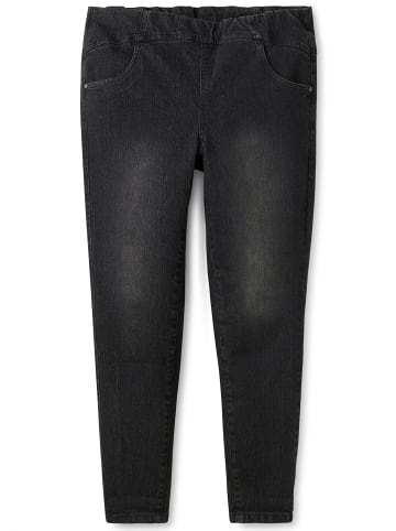 sheego Schlupfjeans in black denim