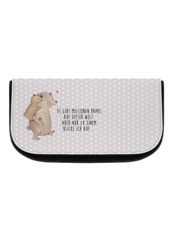 Mr. & Mrs. Panda kulturtäschchen Papa Bär mit Spruch in Grau Pastell