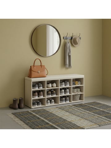 VASAGLE Schuhbank Custos in Naturfarben und Beige - (B)105 x (H)48 x (T)30.5 cm