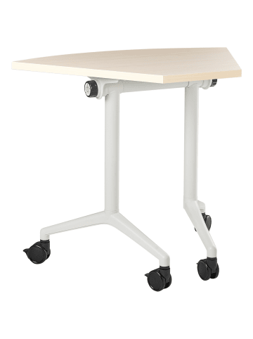 Beliani Zusammenklappbarer Schreibtisch CAVI in Braun/Weiß