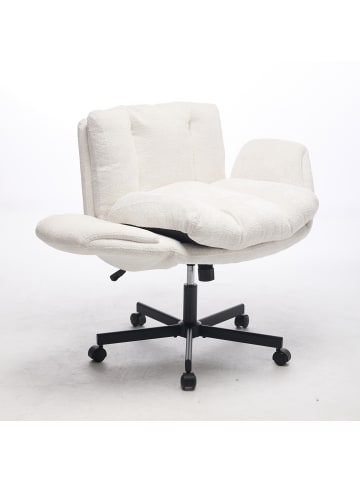 ABRIHOME Bürostuhl in Beige Höhenverstellbar mit Armlehnen Gepolstert