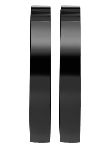 Adeliás Damen Ohrringe – Creole aus Edelstahl in schwarz