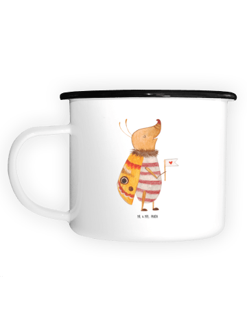 Mr. & Mrs. Panda Emaille Becher Nachtfalter Fähnchen ohne Spruch in Weiß