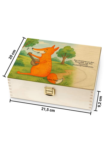 Mr. & Mrs. Panda Teebox Fuchs Gitarre Design mit Spruch in Weiß