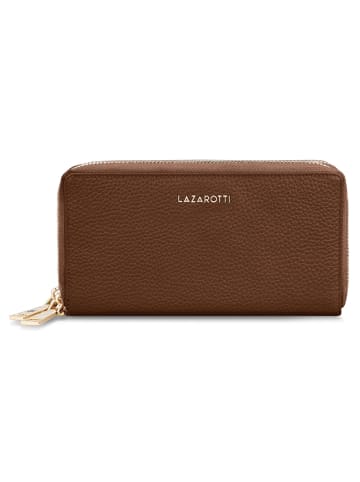 Lazarotti Bologna Leather Geldbörse RFID Schutz Leder 20 cm in brown